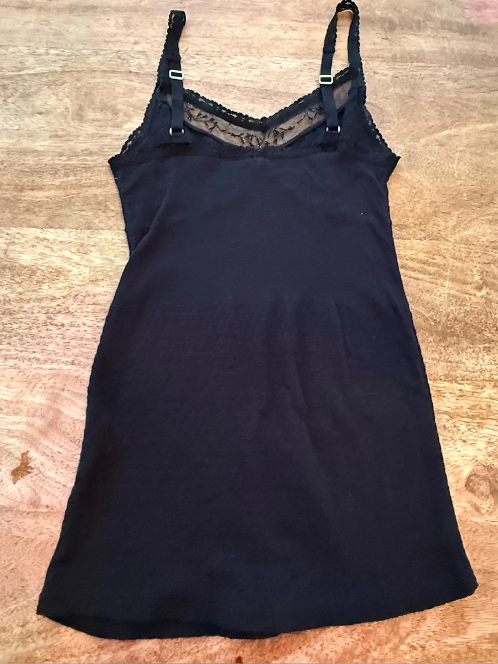 Free People. Black Cotton Lace/Pointelle Cami Tank. Size Small.